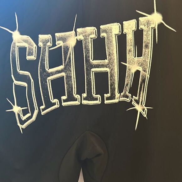 SHHH Bobby Shmurda Mens Medium Graphic Pants Joggers Black Activewear NWOT - Picture 2 of 6